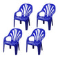 Modern Plastic Dining Arm Chairs Indoor Stackable Windsor Dining Armchair Dark Blue 4 Piece Set Clearhalo ' kitchen&dining_furn' 'Dining Chairs' 'Dining Tables & Seating' 'dining_chair' 'furn' 'furn_dining_chair' 'Furniture' 'furniture_dining_chair' 'Kitchen & Dining Furniture' 'kitchen' 4236989