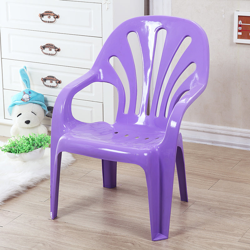 Modern Plastic Dining Arm Chairs Indoor Stackable Windsor Dining Armchair Purple 1 Piece Clearhalo ' kitchen&dining_furn' 'Dining Chairs' 'Dining Tables & Seating' 'dining_chair' 'furn' 'furn_dining_chair' 'Furniture' 'furniture_dining_chair' 'Kitchen & Dining Furniture' 'kitchen' 4236993