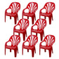 Modern Plastic Dining Arm Chairs Indoor Stackable Windsor Dining Armchair Red 8 Piece Set Clearhalo ' kitchen&dining_furn' 'Dining Chairs' 'Dining Tables & Seating' 'dining_chair' 'furn' 'furn_dining_chair' 'Furniture' 'furniture_dining_chair' 'Kitchen & Dining Furniture' 'kitchen' 4237000