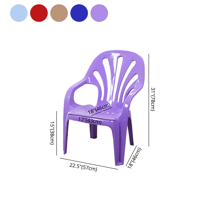 Modern Plastic Dining Arm Chairs Indoor Stackable Windsor Dining Armchair Clearhalo ' kitchen&dining_furn' 'Dining Chairs' 'Dining Tables & Seating' 'dining_chair' 'furn' 'furn_dining_chair' 'Furniture' 'furniture_dining_chair' 'Kitchen & Dining Furniture' 'kitchen' 4237001