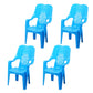 Modern Indoor Plastic Dining Arm Chairs Stackable High Back Dining Armchairs Blue 4 Piece Set Clearhalo ' kitchen&dining_furn' 'Dining Chairs' 'Dining Tables & Seating' 'dining_chair' 'furn' 'furn_dining_chair' 'Furniture' 'furniture_dining_chair' 'Kitchen & Dining Furniture' 'kitchen' 4237003