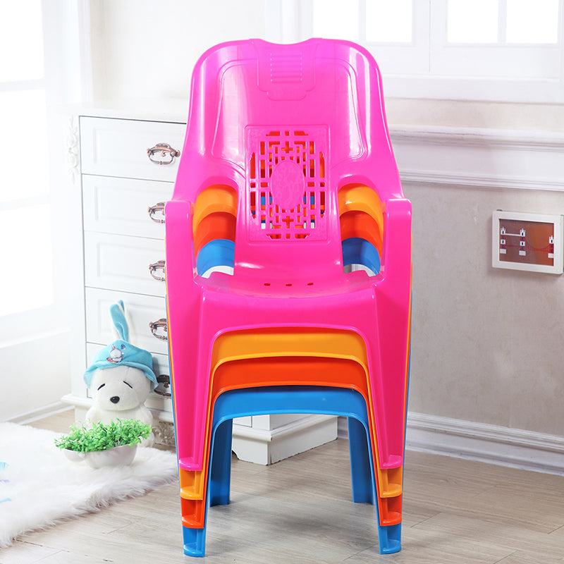 Modern Indoor Plastic Dining Arm Chairs Stackable High Back Dining Armchairs Clearhalo ' kitchen&dining_furn' 'Dining Chairs' 'Dining Tables & Seating' 'dining_chair' 'furn' 'furn_dining_chair' 'Furniture' 'furniture_dining_chair' 'Kitchen & Dining Furniture' 'kitchen' 4237004