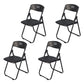 Metal Modern Indoor-Outdoor Side Chair Open Back Dining Side Chair Matte Black 4 Piece Set Clearhalo ' kitchen&dining_furn' 'Dining Chairs' 'Dining Tables & Seating' 'dining_chair' 'furn' 'furn_dining_chair' 'Furniture' 'furniture_dining_chair' 'Kitchen & Dining Furniture' 'kitchen' 4237035