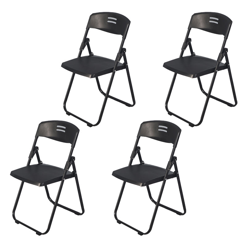 Metal Modern Indoor-Outdoor Side Chair Open Back Dining Side Chair Matte Black 4 Piece Set Clearhalo ' kitchen&dining_furn' 'Dining Chairs' 'Dining Tables & Seating' 'dining_chair' 'furn' 'furn_dining_chair' 'Furniture' 'furniture_dining_chair' 'Kitchen & Dining Furniture' 'kitchen' 4237035