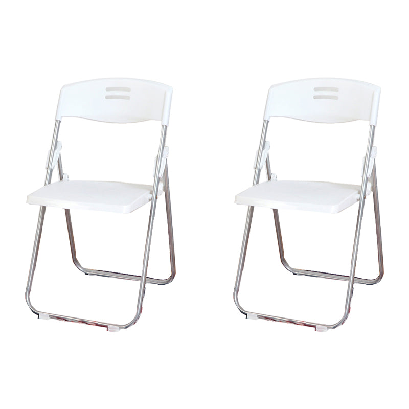 Metal Modern Indoor-Outdoor Side Chair Open Back Dining Side Chair White-Silver 2 Piece Set Clearhalo ' kitchen&dining_furn' 'Dining Chairs' 'Dining Tables & Seating' 'dining_chair' 'furn' 'furn_dining_chair' 'Furniture' 'furniture_dining_chair' 'Kitchen & Dining Furniture' 'kitchen' 4237052