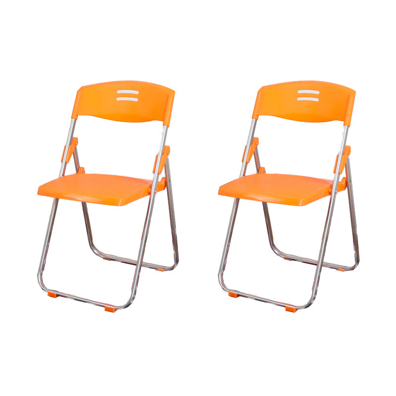 Metal Modern Indoor-Outdoor Side Chair Open Back Dining Side Chair Orange 2 Piece Set Clearhalo ' kitchen&dining_furn' 'Dining Chairs' 'Dining Tables & Seating' 'dining_chair' 'furn' 'furn_dining_chair' 'Furniture' 'furniture_dining_chair' 'Kitchen & Dining Furniture' 'kitchen' 4237058