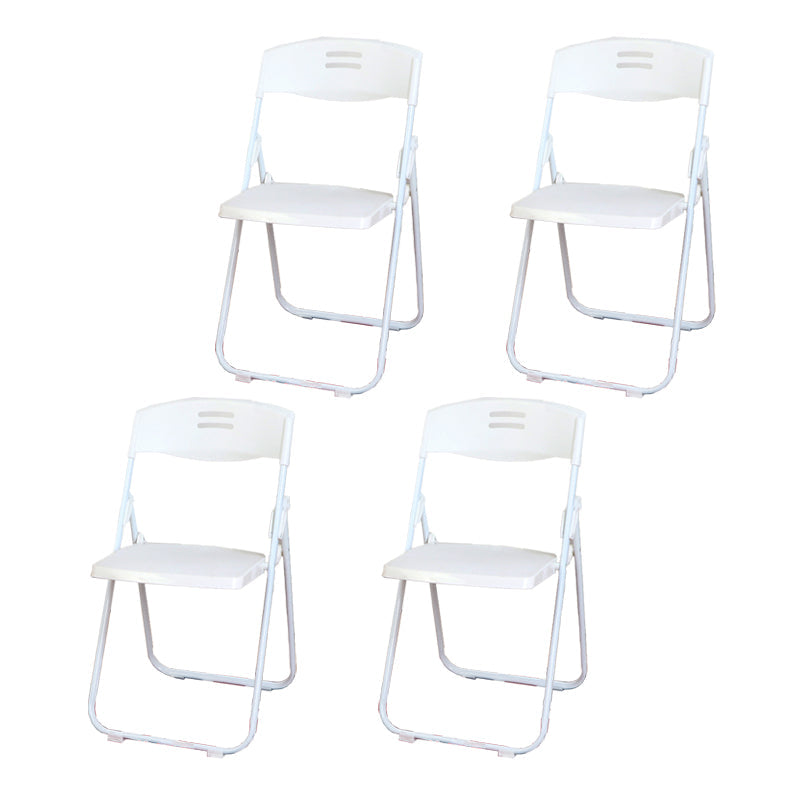 Metal Modern Indoor-Outdoor Side Chair Open Back Dining Side Chair White 4 Piece Set Clearhalo ' kitchen&dining_furn' 'Dining Chairs' 'Dining Tables & Seating' 'dining_chair' 'furn' 'furn_dining_chair' 'Furniture' 'furniture_dining_chair' 'Kitchen & Dining Furniture' 'kitchen' 4237062