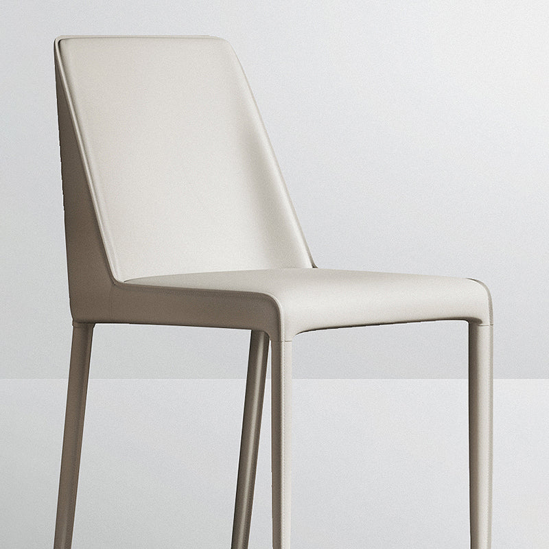 Modern Design Solid Back Dining Side Chairs Leather Armless Dining Chairs for Kitchen Clearhalo ' kitchen&dining_furn' 'Dining Chairs' 'Dining Tables & Seating' 'dining_chair' 'furn' 'furn_dining_chair' 'Furniture' 'furniture_dining_chair' 'Kitchen & Dining Furniture' 'kitchen' 4237064