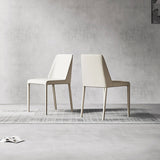 Modern Design Solid Back Dining Side Chairs Leather Armless Dining Chairs for Kitchen Clearhalo ' kitchen&dining_furn' 'Dining Chairs' 'Dining Tables & Seating' 'dining_chair' 'furn' 'furn_dining_chair' 'Furniture' 'furniture_dining_chair' 'Kitchen & Dining Furniture' 'kitchen' 4237069