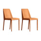 Modern Design Solid Back Dining Side Chairs Leather Armless Dining Chairs for Kitchen Orange 2 Piece Set Clearhalo ' kitchen&dining_furn' 'Dining Chairs' 'Dining Tables & Seating' 'dining_chair' 'furn' 'furn_dining_chair' 'Furniture' 'furniture_dining_chair' 'Kitchen & Dining Furniture' 'kitchen' 4237083