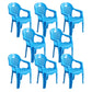 Modern Indoor Plastic Dining Arm Chairs Stackable Windsor Dining Armchairs Blue 8 Piece Set Clearhalo ' kitchen&dining_furn' 'Dining Chairs' 'Dining Tables & Seating' 'dining_chair' 'furn' 'furn_dining_chair' 'Furniture' 'furniture_dining_chair' 'Kitchen & Dining Furniture' 'kitchen' 4237096