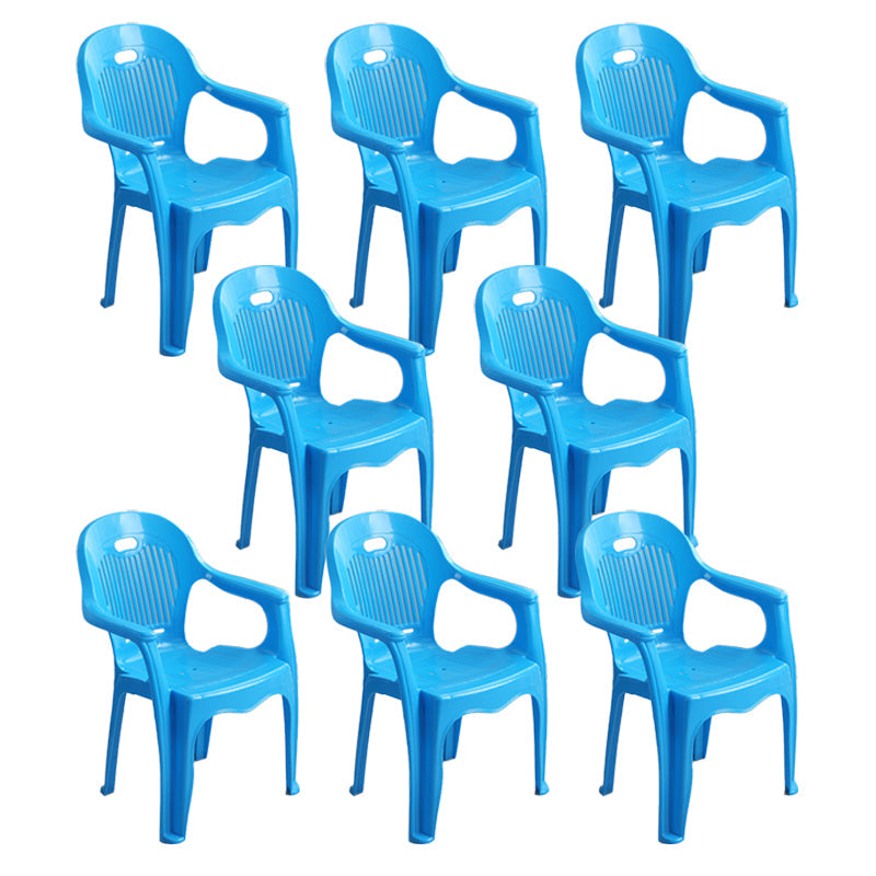 Modern Indoor Plastic Dining Arm Chairs Stackable Windsor Dining Armchairs Blue 8 Piece Set Clearhalo ' kitchen&dining_furn' 'Dining Chairs' 'Dining Tables & Seating' 'dining_chair' 'furn' 'furn_dining_chair' 'Furniture' 'furniture_dining_chair' 'Kitchen & Dining Furniture' 'kitchen' 4237096