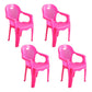 Modern Indoor Plastic Dining Arm Chairs Stackable Windsor Dining Armchairs Red 4 Piece Set Clearhalo ' kitchen&dining_furn' 'Dining Chairs' 'Dining Tables & Seating' 'dining_chair' 'furn' 'furn_dining_chair' 'Furniture' 'furniture_dining_chair' 'Kitchen & Dining Furniture' 'kitchen' 4237098