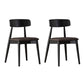 Scandinavian Style Wood Dining Chair Open Back Dining Side Chair (Set of 2) Black Clearhalo ' kitchen&dining_furn' 'Dining Chairs' 'Dining Tables & Seating' 'dining_chair' 'furn' 'furn_dining_chair' 'Furniture' 'furniture_dining_chair' 'Kitchen & Dining Furniture' 'kitchen' 4237103