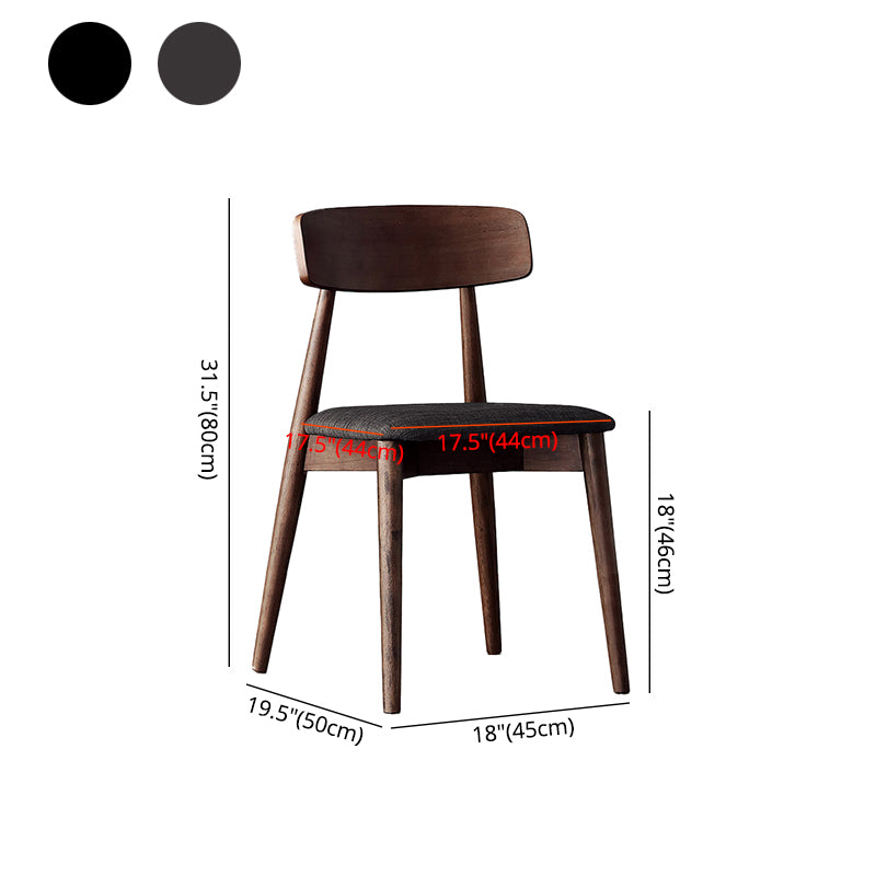 Scandinavian Style Wood Dining Chair Open Back Dining Side Chair (Set of 2) Clearhalo ' kitchen&dining_furn' 'Dining Chairs' 'Dining Tables & Seating' 'dining_chair' 'furn' 'furn_dining_chair' 'Furniture' 'furniture_dining_chair' 'Kitchen & Dining Furniture' 'kitchen' 4237118