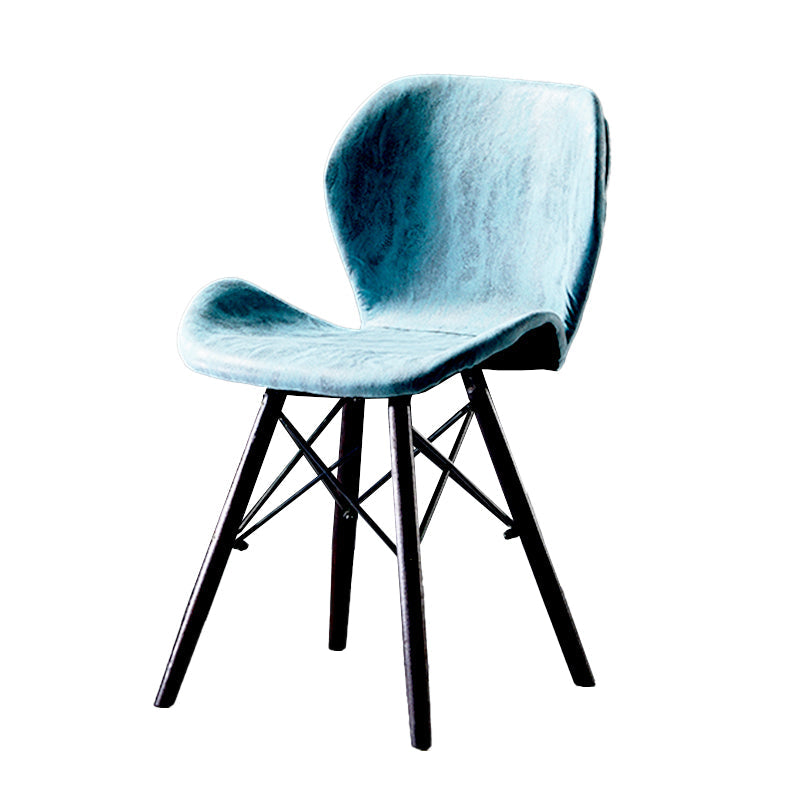 Indoor Industrial Side Chair Wingback Wood Upholstered Dining Room Chair Blue 1 Piece Clearhalo ' kitchen&dining_furn' 'Dining Chairs' 'Dining Tables & Seating' 'dining_chair' 'furn' 'furn_dining_chair' 'Furniture' 'furniture_dining_chair' 'Kitchen & Dining Furniture' 'kitchen' 4237125