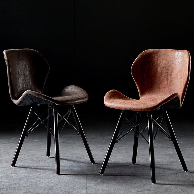 Indoor Industrial Side Chair Wingback Wood Upholstered Dining Room Chair Clearhalo ' kitchen&dining_furn' 'Dining Chairs' 'Dining Tables & Seating' 'dining_chair' 'furn' 'furn_dining_chair' 'Furniture' 'furniture_dining_chair' 'Kitchen & Dining Furniture' 'kitchen' 4237126