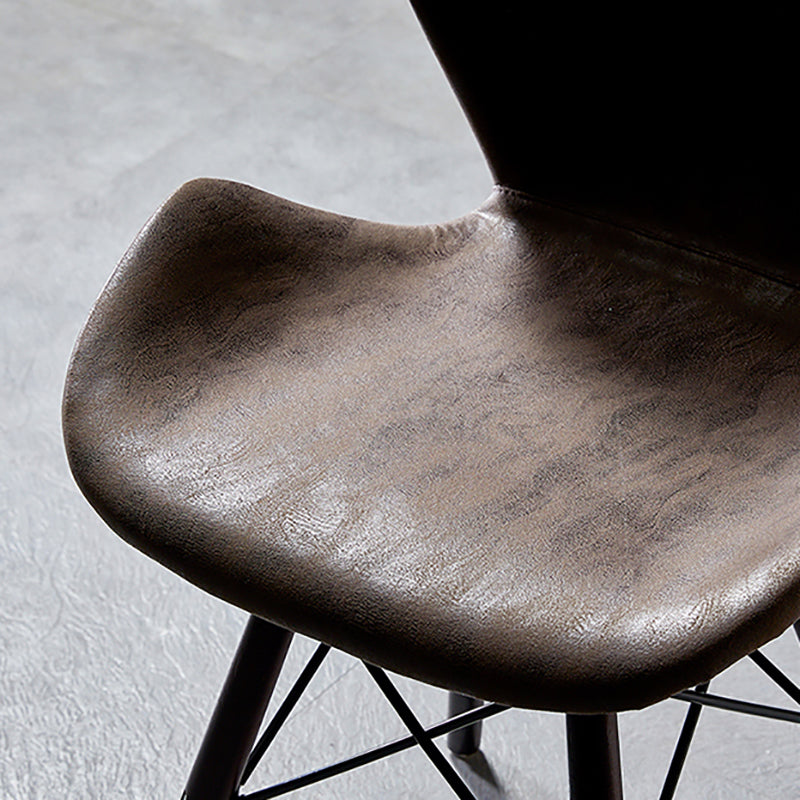 Indoor Industrial Side Chair Wingback Wood Upholstered Dining Room Chair Clearhalo ' kitchen&dining_furn' 'Dining Chairs' 'Dining Tables & Seating' 'dining_chair' 'furn' 'furn_dining_chair' 'Furniture' 'furniture_dining_chair' 'Kitchen & Dining Furniture' 'kitchen' 4237132