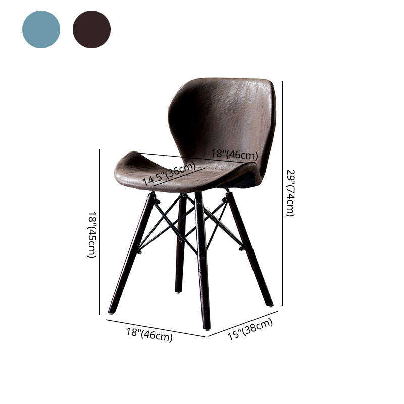 Indoor Industrial Side Chair Wingback Wood Upholstered Dining Room Chair Clearhalo ' kitchen&dining_furn' 'Dining Chairs' 'Dining Tables & Seating' 'dining_chair' 'furn' 'furn_dining_chair' 'Furniture' 'furniture_dining_chair' 'Kitchen & Dining Furniture' 'kitchen' 4237133