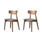 Contemporary Wood Dining Room Chair Open Back Dining Side Chair (Set of 2) Apricot-Brown Clearhalo ' kitchen&dining_furn' 'Dining Chairs' 'Dining Tables & Seating' 'dining_chair' 'furn' 'furn_dining_chair' 'Furniture' 'furniture_dining_chair' 'Kitchen & Dining Furniture' 'kitchen' 4237135