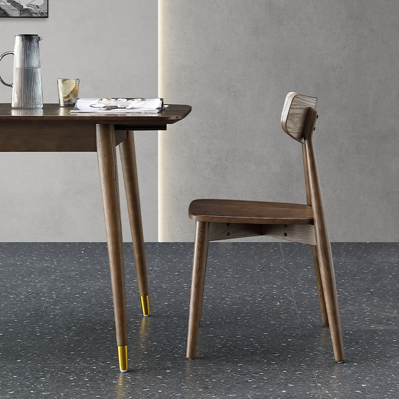 Contemporary Wood Dining Room Chair Open Back Dining Side Chair (Set of 2) Clearhalo ' kitchen&dining_furn' 'Dining Chairs' 'Dining Tables & Seating' 'dining_chair' 'furn' 'furn_dining_chair' 'Furniture' 'furniture_dining_chair' 'Kitchen & Dining Furniture' 'kitchen' 4237137