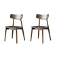 Contemporary Wood Dining Room Chair Open Back Dining Side Chair (Set of 2) Brown Clearhalo ' kitchen&dining_furn' 'Dining Chairs' 'Dining Tables & Seating' 'dining_chair' 'furn' 'furn_dining_chair' 'Furniture' 'furniture_dining_chair' 'Kitchen & Dining Furniture' 'kitchen' 4237140