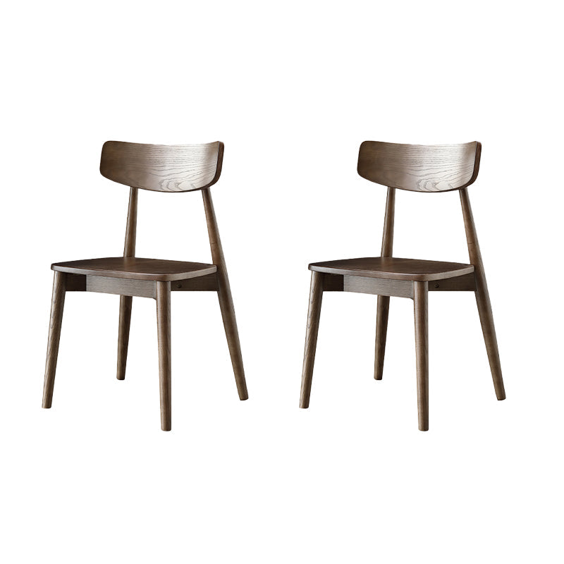 Contemporary Wood Dining Room Chair Open Back Dining Side Chair (Set of 2) Brown Clearhalo ' kitchen&dining_furn' 'Dining Chairs' 'Dining Tables & Seating' 'dining_chair' 'furn' 'furn_dining_chair' 'Furniture' 'furniture_dining_chair' 'Kitchen & Dining Furniture' 'kitchen' 4237140
