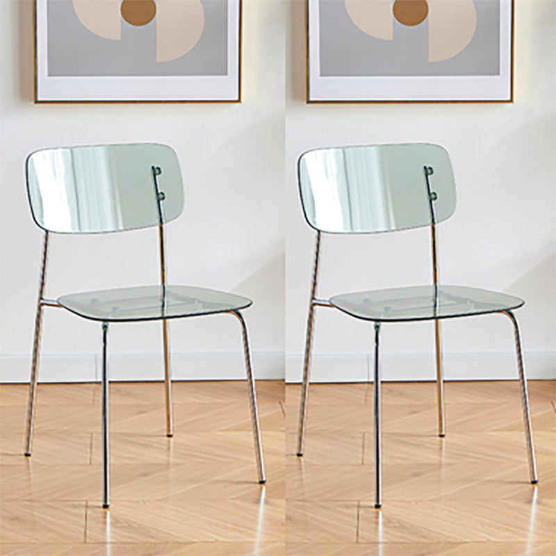 Modern Indoor-Outdoor Metal Dining Chair Home Armless Stacking Side Chair Green 2 Piece Set Clearhalo ' kitchen&dining_furn' 'Dining Chairs' 'Dining Tables & Seating' 'dining_chair' 'furn' 'furn_dining_chair' 'Furniture' 'furniture_dining_chair' 'Kitchen & Dining Furniture' 'kitchen' 4237152