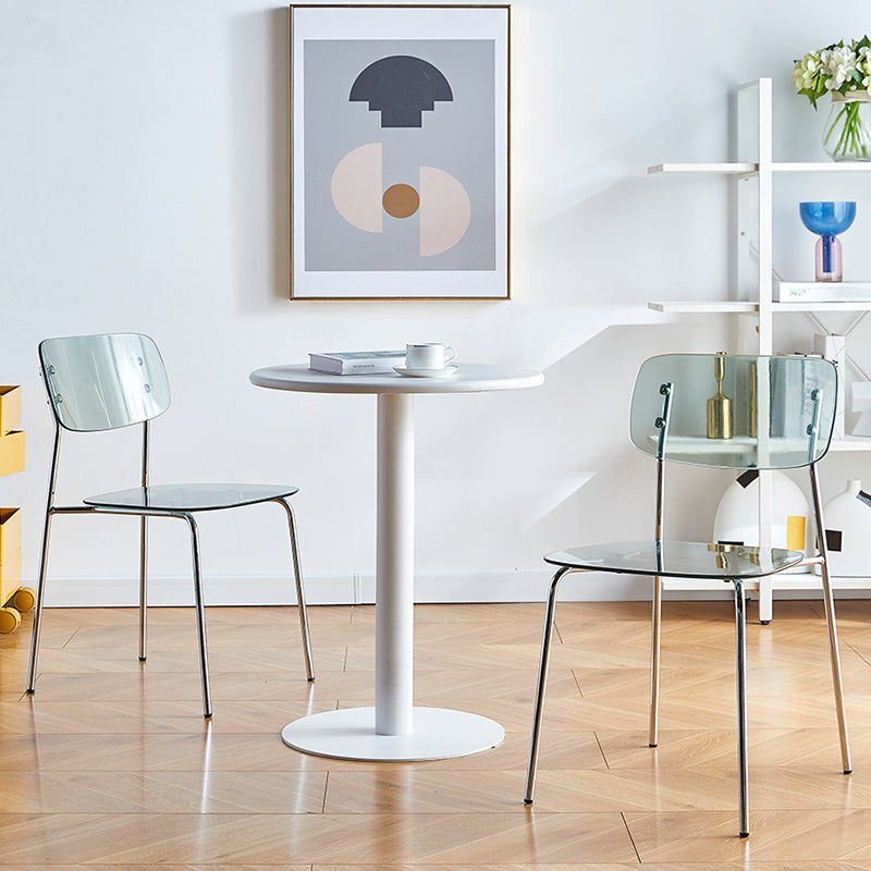 Modern Indoor-Outdoor Metal Dining Chair Home Armless Stacking Side Chair Clearhalo ' kitchen&dining_furn' 'Dining Chairs' 'Dining Tables & Seating' 'dining_chair' 'furn' 'furn_dining_chair' 'Furniture' 'furniture_dining_chair' 'Kitchen & Dining Furniture' 'kitchen' 4237154