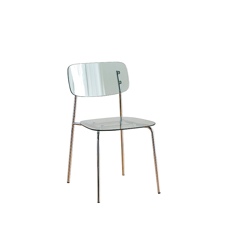 Modern Indoor-Outdoor Metal Dining Chair Home Armless Stacking Side Chair Clearhalo ' kitchen&dining_furn' 'Dining Chairs' 'Dining Tables & Seating' 'dining_chair' 'furn' 'furn_dining_chair' 'Furniture' 'furniture_dining_chair' 'Kitchen & Dining Furniture' 'kitchen' 4237159