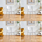 Modern Indoor-Outdoor Metal Dining Chair Home Armless Stacking Side Chair Clear 4 Piece Set Clearhalo ' kitchen&dining_furn' 'Dining Chairs' 'Dining Tables & Seating' 'dining_chair' 'furn' 'furn_dining_chair' 'Furniture' 'furniture_dining_chair' 'Kitchen & Dining Furniture' 'kitchen' 4237160