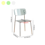 Modern Indoor-Outdoor Metal Dining Chair Home Armless Stacking Side Chair Clearhalo ' kitchen&dining_furn' 'Dining Chairs' 'Dining Tables & Seating' 'dining_chair' 'furn' 'furn_dining_chair' 'Furniture' 'furniture_dining_chair' 'Kitchen & Dining Furniture' 'kitchen' 4237169