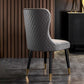 Contemporary Style PU Leather Dining Chairs Upholstered Wingback Chair for Kitchen Clearhalo ' kitchen&dining_furn' 'Dining Chairs' 'Dining Tables & Seating' 'dining_chair' 'furn' 'furn_dining_chair' 'Furniture' 'furniture_dining_chair' 'Kitchen & Dining Furniture' 'kitchen' 4237174