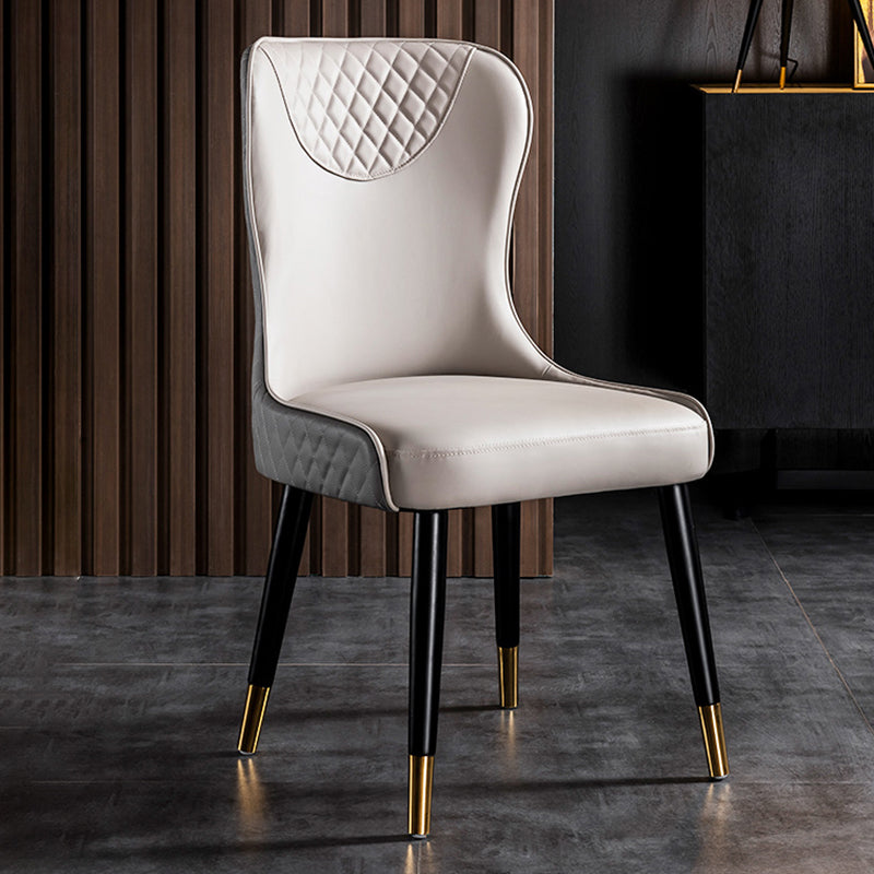 Contemporary Style PU Leather Dining Chairs Upholstered Wingback Chair for Kitchen Clearhalo ' kitchen&dining_furn' 'Dining Chairs' 'Dining Tables & Seating' 'dining_chair' 'furn' 'furn_dining_chair' 'Furniture' 'furniture_dining_chair' 'Kitchen & Dining Furniture' 'kitchen' 4237176