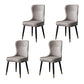 Contemporary Style PU Leather Dining Chairs Upholstered Wingback Chair for Kitchen Grey 4 Piece Set Clearhalo ' kitchen&dining_furn' 'Dining Chairs' 'Dining Tables & Seating' 'dining_chair' 'furn' 'furn_dining_chair' 'Furniture' 'furniture_dining_chair' 'Kitchen & Dining Furniture' 'kitchen' 4237186