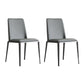 Contemporary Solid Back Armless Side Chairs Leather Dining Chairs for Home (Set of 2) Dark Gray Clearhalo ' kitchen&dining_furn' 'Dining Chairs' 'Dining Tables & Seating' 'dining_chair' 'furn' 'furn_dining_chair' 'Furniture' 'furniture_dining_chair' 'Kitchen & Dining Furniture' 'kitchen' 4237190
