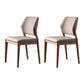 Scandinavian Style Open Back Dining Side Chair PU Leather Dining Chairs (Set of 2) Walnut Clearhalo ' kitchen&dining_furn' 'Dining Chairs' 'Dining Tables & Seating' 'dining_chair' 'furn' 'furn_dining_chair' 'Furniture' 'furniture_dining_chair' 'Kitchen & Dining Furniture' 'kitchen' 4237208