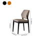 Scandinavian Style Open Back Dining Side Chair PU Leather Dining Chairs (Set of 2) Clearhalo ' kitchen&dining_furn' 'Dining Chairs' 'Dining Tables & Seating' 'dining_chair' 'furn' 'furn_dining_chair' 'Furniture' 'furniture_dining_chair' 'Kitchen & Dining Furniture' 'kitchen' 4237217