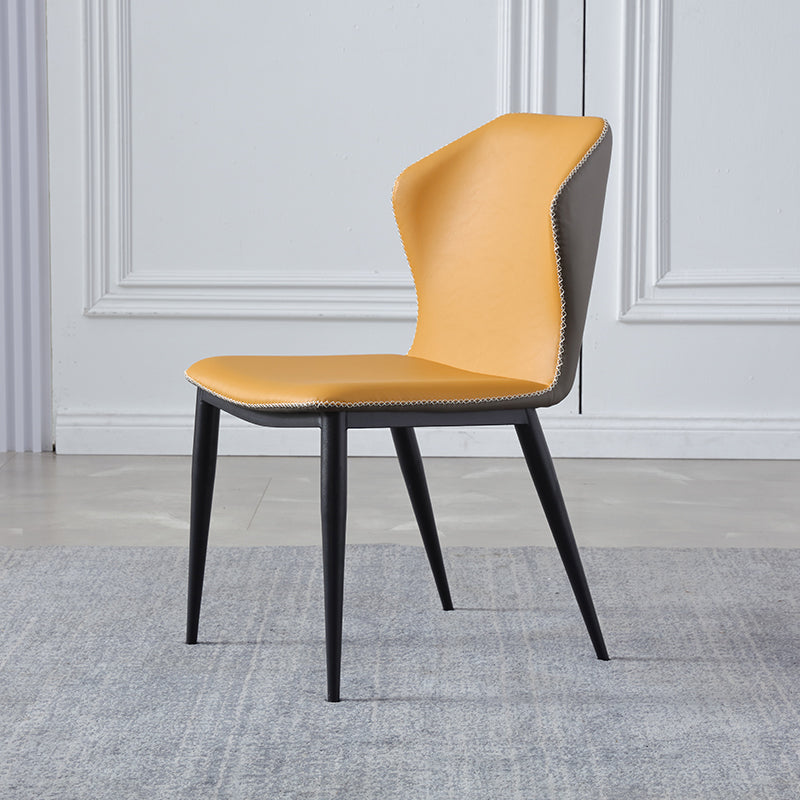 Industrial Metal Dining Room Chairs Armless Wingback Side Chair for Home Use (Set of 2) Clearhalo ' kitchen&dining_furn' 'Dining Chairs' 'Dining Tables & Seating' 'dining_chair' 'furn' 'furn_dining_chair' 'Furniture' 'furniture_dining_chair' 'Kitchen & Dining Furniture' 'kitchen' 4237254