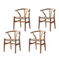 Scandinavian Style Wood Dining Chair Dining Room Wishbone Chair with Arm Wood 4 Piece Set Clearhalo ' kitchen&dining_furn' 'Dining Chairs' 'Dining Tables & Seating' 'dining_chair' 'furn' 'furn_dining_chair' 'Furniture' 'furniture_dining_chair' 'Kitchen & Dining Furniture' 'kitchen' 4237271
