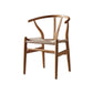 Scandinavian Style Wood Dining Chair Dining Room Wishbone Chair with Arm Clearhalo ' kitchen&dining_furn' 'Dining Chairs' 'Dining Tables & Seating' 'dining_chair' 'furn' 'furn_dining_chair' 'Furniture' 'furniture_dining_chair' 'Kitchen & Dining Furniture' 'kitchen' 4237275