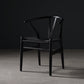 Scandinavian Style Wood Dining Chair Dining Room Wishbone Chair with Arm Black 1 Piece Clearhalo ' kitchen&dining_furn' 'Dining Chairs' 'Dining Tables & Seating' 'dining_chair' 'furn' 'furn_dining_chair' 'Furniture' 'furniture_dining_chair' 'Kitchen & Dining Furniture' 'kitchen' 4237290