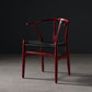 Scandinavian Style Wood Dining Chair Dining Room Wishbone Chair with Arm Red 1 Piece Clearhalo ' kitchen&dining_furn' 'Dining Chairs' 'Dining Tables & Seating' 'dining_chair' 'furn' 'furn_dining_chair' 'Furniture' 'furniture_dining_chair' 'Kitchen & Dining Furniture' 'kitchen' 4237302