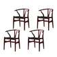 Scandinavian Style Wood Dining Chair Dining Room Wishbone Chair with Arm Red 4 Piece Set Clearhalo ' kitchen&dining_furn' 'Dining Chairs' 'Dining Tables & Seating' 'dining_chair' 'furn' 'furn_dining_chair' 'Furniture' 'furniture_dining_chair' 'Kitchen & Dining Furniture' 'kitchen' 4237304