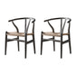 Scandinavian Style Wood Dining Chair Dining Room Wishbone Chair with Arm Grey 2 Piece Set Clearhalo ' kitchen&dining_furn' 'Dining Chairs' 'Dining Tables & Seating' 'dining_chair' 'furn' 'furn_dining_chair' 'Furniture' 'furniture_dining_chair' 'Kitchen & Dining Furniture' 'kitchen' 4237309