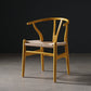 Scandinavian Style Wood Dining Chair Dining Room Wishbone Chair with Arm Yellow 1 Piece Clearhalo ' kitchen&dining_furn' 'Dining Chairs' 'Dining Tables & Seating' 'dining_chair' 'furn' 'furn_dining_chair' 'Furniture' 'furniture_dining_chair' 'Kitchen & Dining Furniture' 'kitchen' 4237311