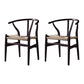 Scandinavian Style Wood Dining Chair Dining Room Wishbone Chair with Arm Purple 2 Piece Set Clearhalo ' kitchen&dining_furn' 'Dining Chairs' 'Dining Tables & Seating' 'dining_chair' 'furn' 'furn_dining_chair' 'Furniture' 'furniture_dining_chair' 'Kitchen & Dining Furniture' 'kitchen' 4237318