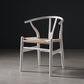 Scandinavian Style Wood Dining Chair Dining Room Wishbone Chair with Arm White 1 Piece Clearhalo ' kitchen&dining_furn' 'Dining Chairs' 'Dining Tables & Seating' 'dining_chair' 'furn' 'furn_dining_chair' 'Furniture' 'furniture_dining_chair' 'Kitchen & Dining Furniture' 'kitchen' 4237320
