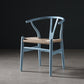 Scandinavian Style Wood Dining Chair Dining Room Wishbone Chair with Arm Sky Blue 1 Piece Clearhalo ' kitchen&dining_furn' 'Dining Chairs' 'Dining Tables & Seating' 'dining_chair' 'furn' 'furn_dining_chair' 'Furniture' 'furniture_dining_chair' 'Kitchen & Dining Furniture' 'kitchen' 4237326