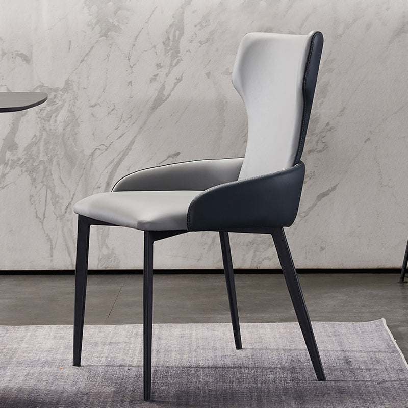 Industrial Metal Dining Room Chairs Arm PU Leather Dining Chairs for Restaurant Use Clearhalo ' kitchen&dining_furn' 'Dining Chairs' 'Dining Tables & Seating' 'dining_chair' 'furn' 'furn_dining_chair' 'Furniture' 'furniture_dining_chair' 'Kitchen & Dining Furniture' 'kitchen' 4237330